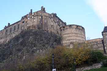 Edinburgh Castle seen from Grassmarket