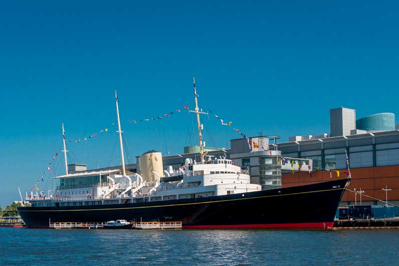 The history of Leith includes the Royal Yacht Britannia