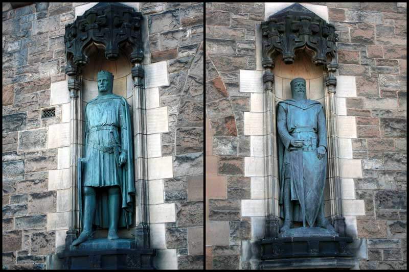 Bruce and Wallace at Edinburgh castle